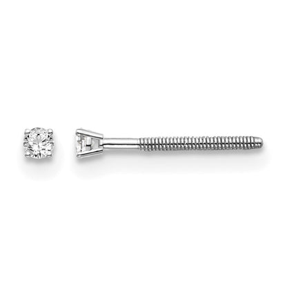 05ct VS2/SI1 G-I Diamond Stud Thread on/off Post Earrings - WBC