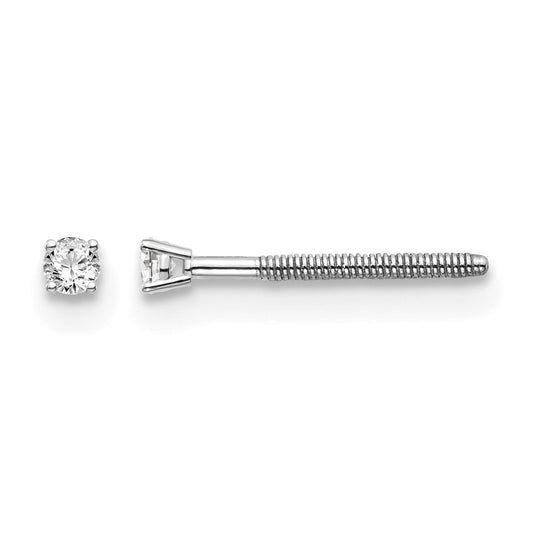 05ct VS2/SI1 G-I Diamond Stud Thread on/off Post Earrings - WBC