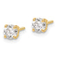 14ky .60ct. SI3 G-I Diamond Stud Thread on/off Post Earrings - WBC