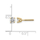 14ky .60ct. SI3 G-I Diamond Stud Thread on/off Post Earrings - WBC