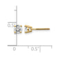 14ky .70ct. SI3 G-I Diamond Stud Thread on/off Post Earrings - WBC
