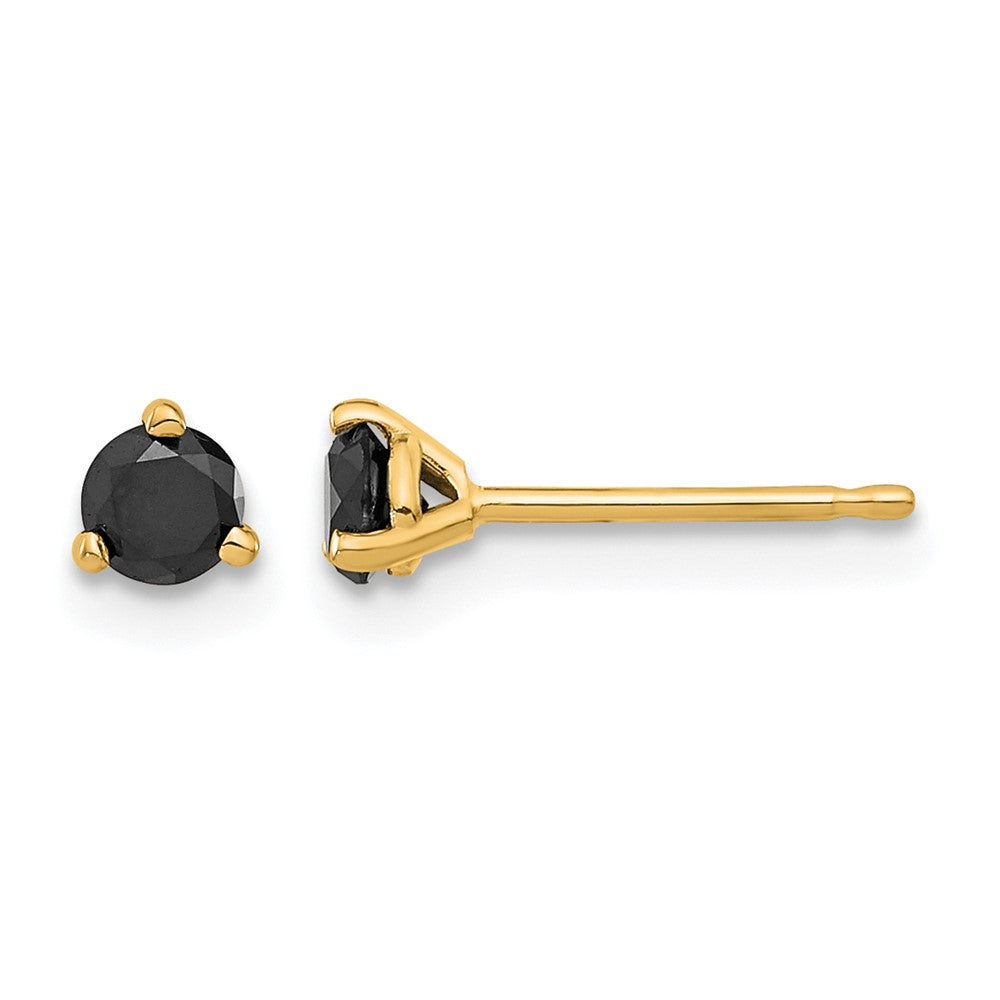 1/3 carat Black Diamond Stud Earrings - WBC
