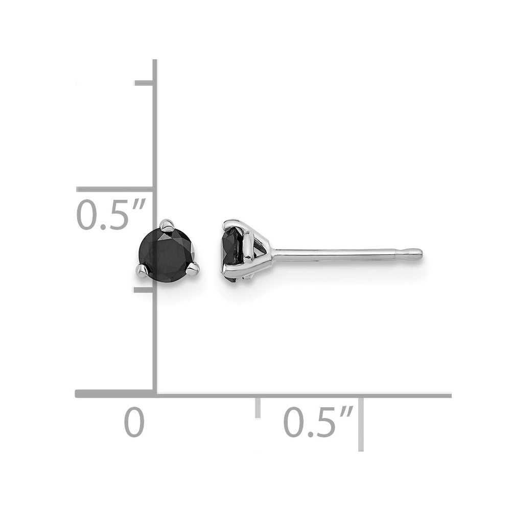 1/3 carat Black Diamond Stud Earrings - WBC