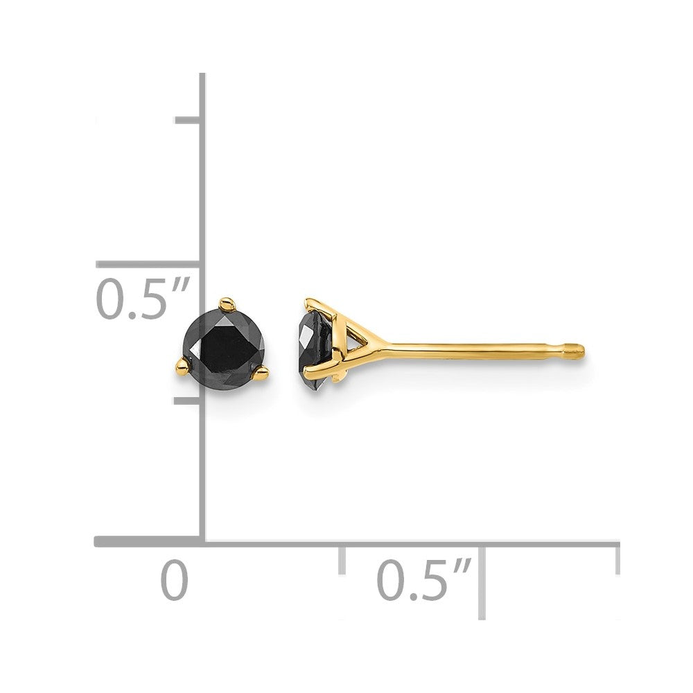 3/8 carat Black Diamond Stud Earrings - WBC