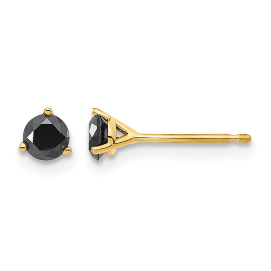 3/8 carat Black Diamond Stud Earrings - WBC