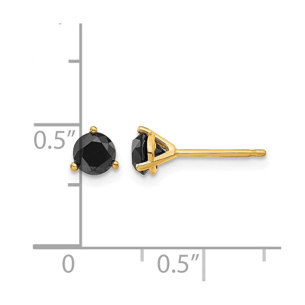 3/4 carat Black Diamond Stud Earrings - WBC