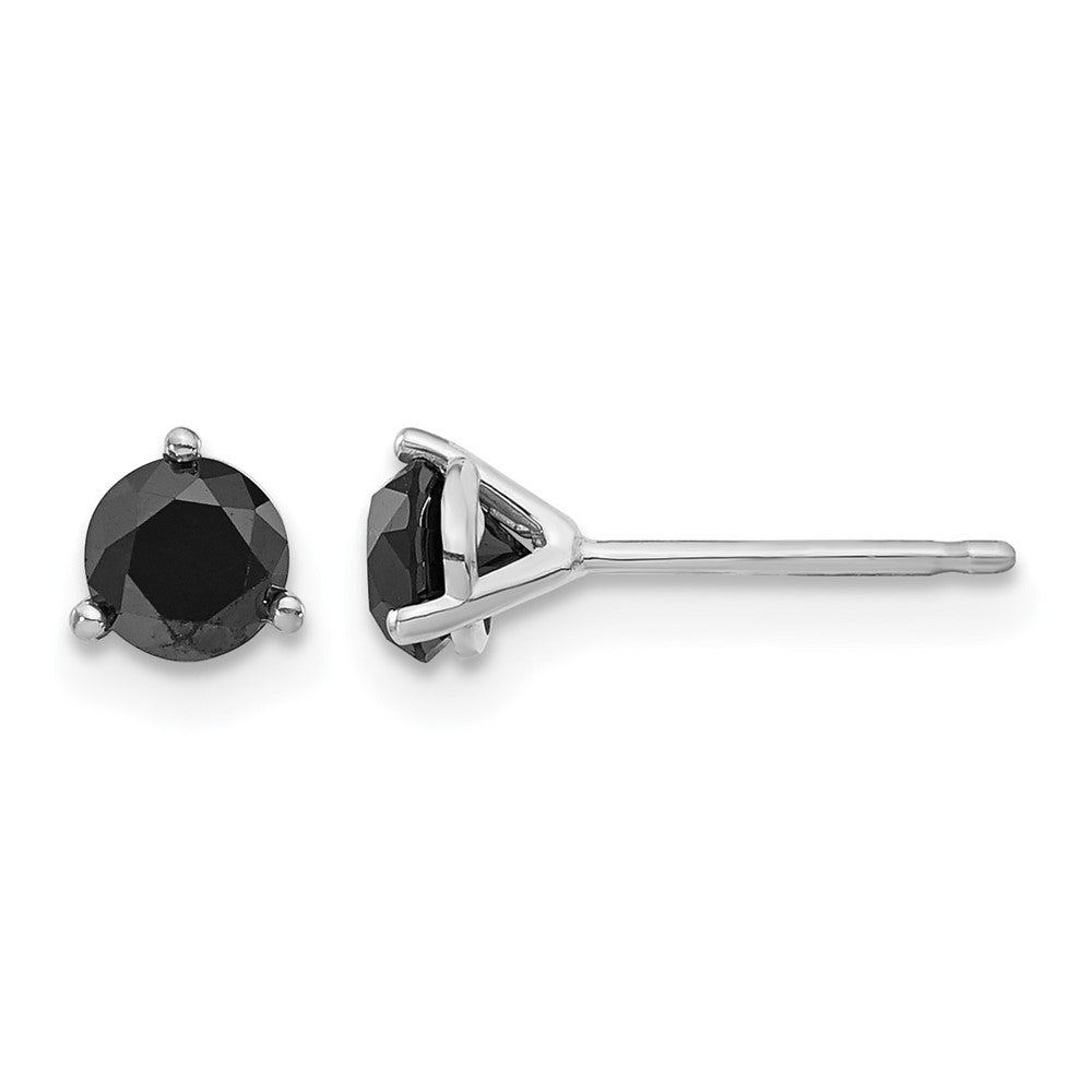 3/4 carat Black Diamond Stud Earrings - WBC