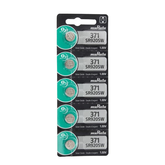 Pkg/5 Type 371 MuRata Watch Battery Tear Strip