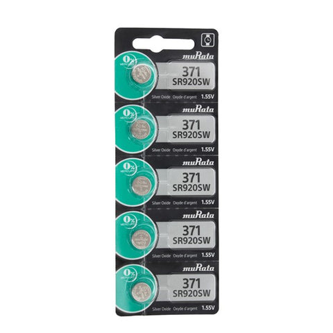 Pkg/5 Type 371 MuRata Watch Battery Tear Strip