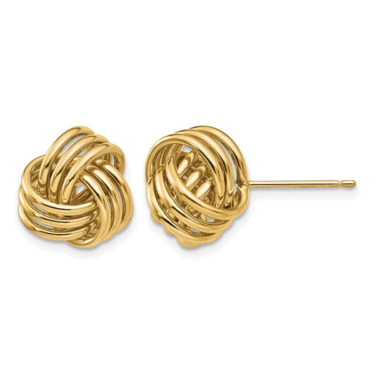 Polished Triple Love Knot Post Earrings - WBC