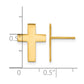 Polished Cross Post Earrings - WBC