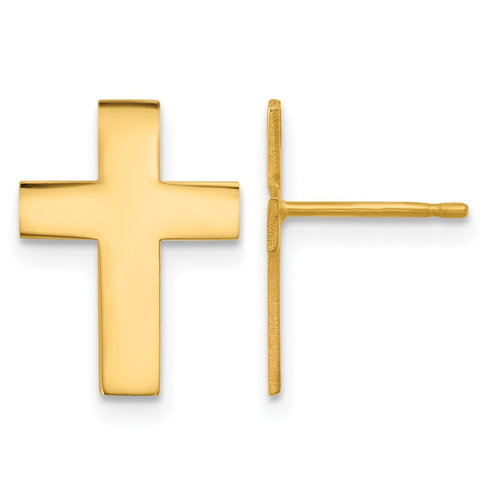 Polished Cross Post Earrings - WBC