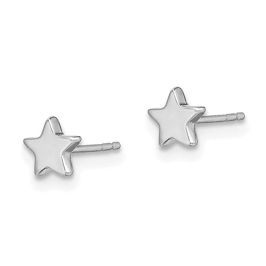 Polished Small Star Post Earrings - WBC