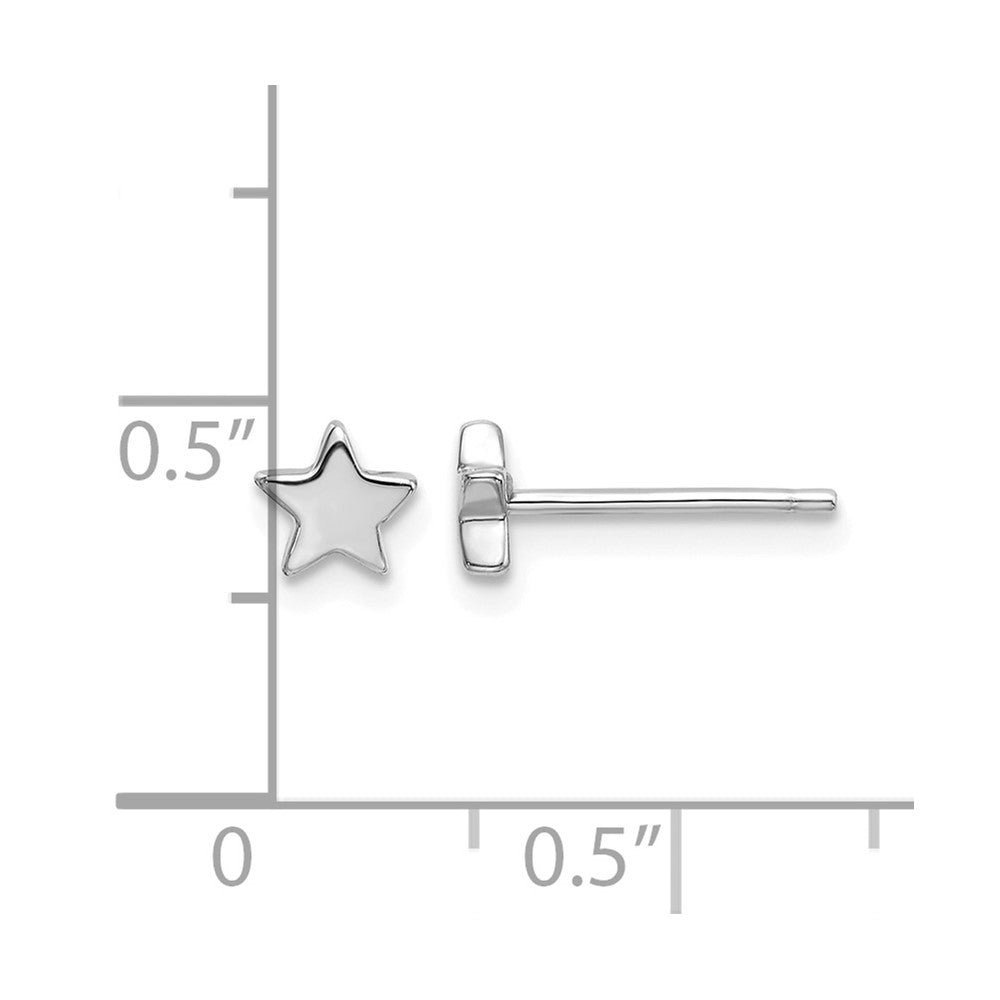 Polished Small Star Post Earrings - WBC