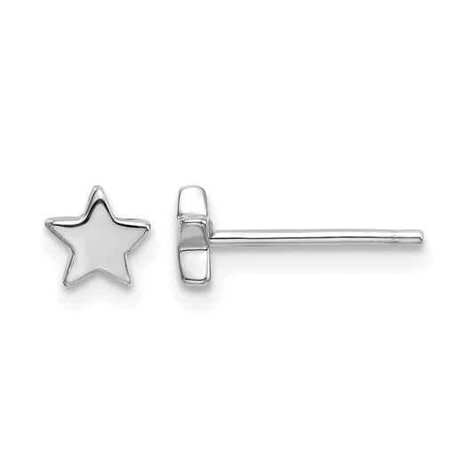 Polished Small Star Post Earrings - WBC