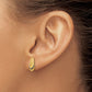 3-D with Blue Enamel Single Flip-Flop Post Earrings - WBC