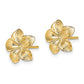Textured Plumeria Flower Post Earrings - WBC