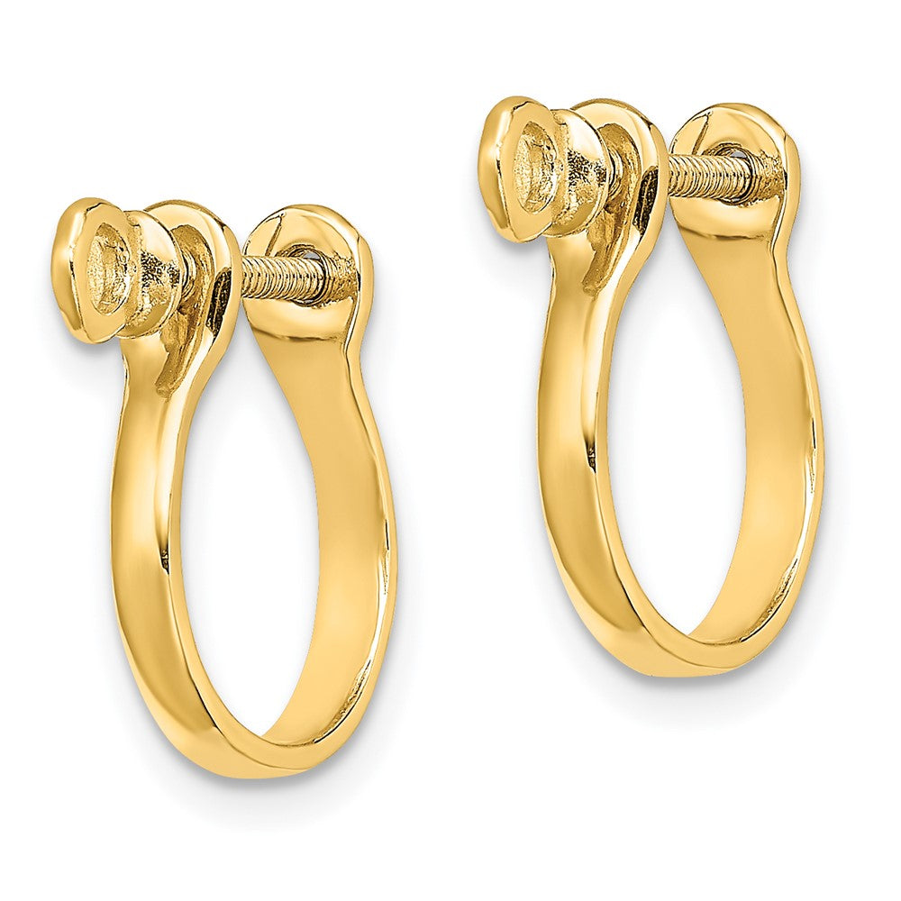 3-D Shackle Link Screw Earrings - WBC