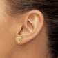 Two-Tone Diamond-cut Heart with Lace Trim Post Earrings - WBC