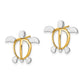 and Rhodium Sea Turtle Post Earrings - WBC