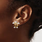 and Rhodium Sea Turtle Post Earrings - WBC