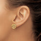 Polished Filigree Tree of Life in Circle Post Earrings - WBC