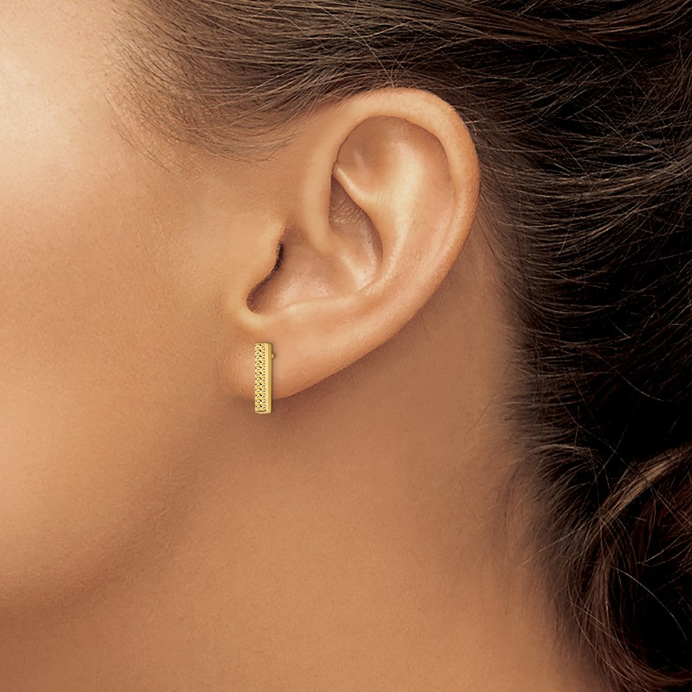 Textured Bar Post Earrings - WBC
