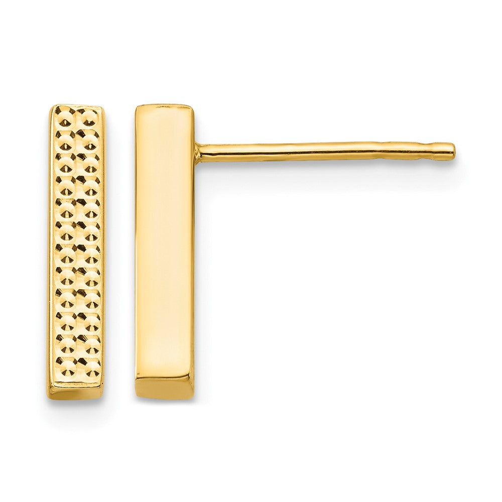 Textured Bar Post Earrings - WBC