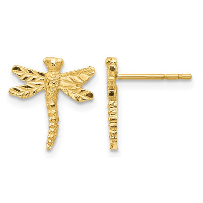 Textured Dragonfly Post Earrings - WBC