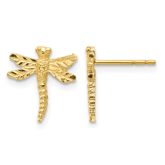 Textured Dragonfly Post Earrings - WBC