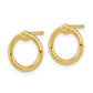 Polished & D/C Circle Post Earrings - WBC