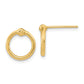 Polished & D/C Circle Post Earrings - WBC