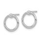 Polished & D/C Circle Post Earrings - WBC