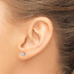 Polished Diamond-cut Puffed Round Button Post Earrings - WBC