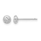 Polished Diamond-cut Puffed Round Button Post Earrings - WBC