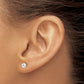 Polished Diamond-cut Puffed Round Button Post Earrings - WBC