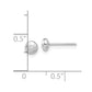 Polished Diamond-cut Puffed Round Button Post Earrings - WBC