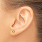 Polished Diamond-cut Puffed Round Button Post Earrings - WBC