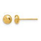 Polished Diamond-cut Puffed Round Button Post Earrings - WBC