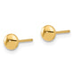 Polished Puffed Round Button Post Earrings - WBC