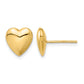 Polished Puffed Heart Post Earrings - WBC