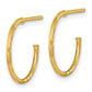 Polished 1.2 x Diamond-cut Solid C-Hoop Post Earrings - WBC