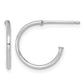 Polished 1.2 x Solid C-Hoop Post Earrings - WBC