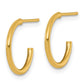 Polished 1.5 x Solid C-Hoop Post Earrings - WBC