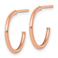 Polished 1.5 x Solid C-Hoop Post Earrings - WBC
