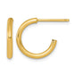 Polished 2.0 x Tube C-Hoop Post Earrings - WBC