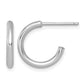 Polished 2.0 x Tube C-Hoop Post Earrings - WBC