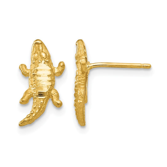 Diamond-cut Alligator Earrings - WBC