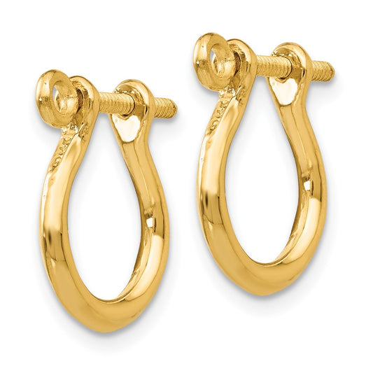 3-D Shackle Link Screw Earrings - WBC