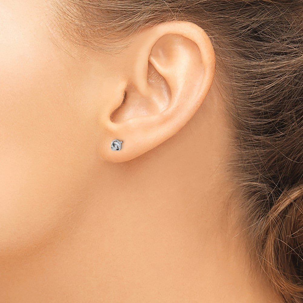 Polished Love Knot Post Earrings - WBC